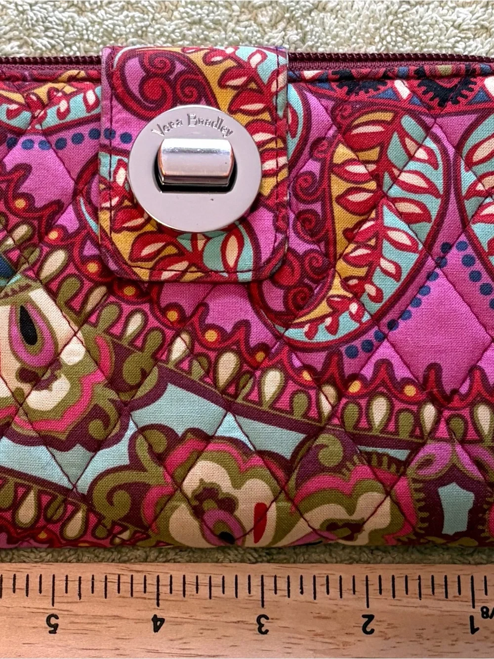 Vera Bradley Floral Quilted Tote Bag & Matching Wallet Bundle Set